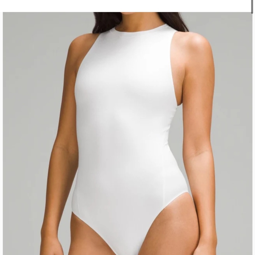 lululemon athletica White High-Neck Sleeveless Bodysuit